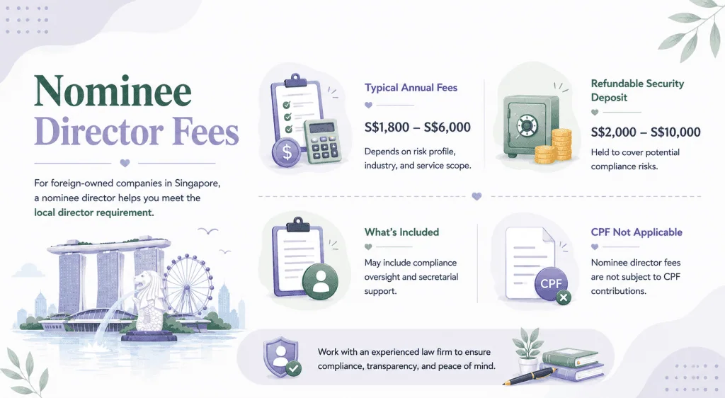 infographic article about director fees in singapore