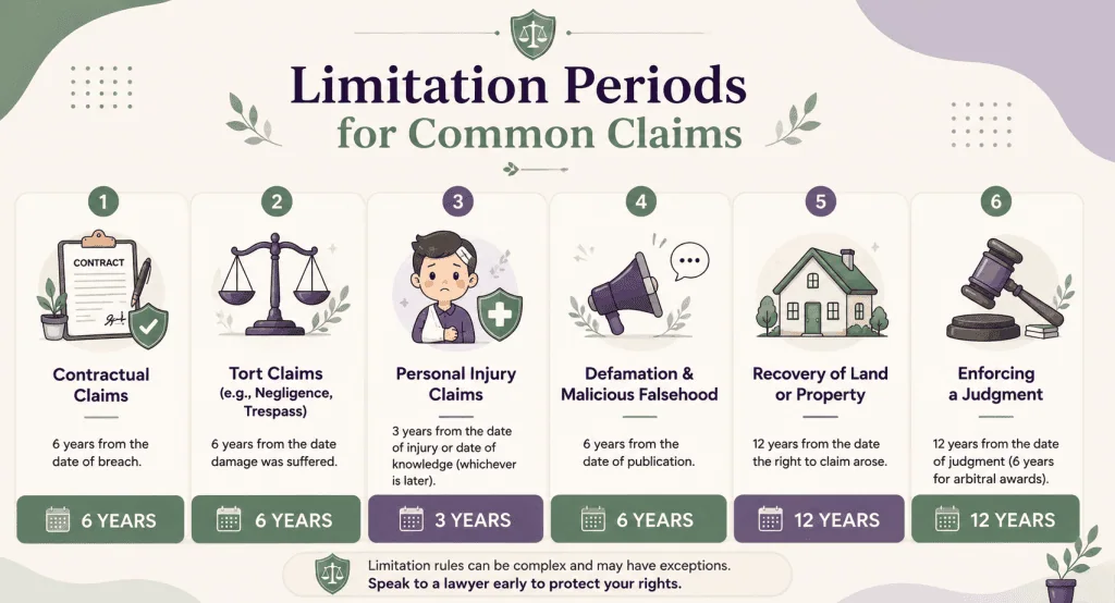 infographic about limitation act period
