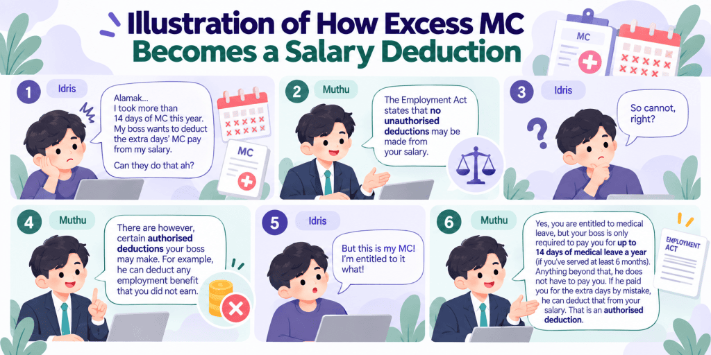Illustration of How Excess MC Becomes a Salary Deduction